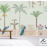 Topical 3D wallpaper for wall