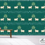 Indian Pichwai Cow Wallpaper, Ethnic Pichwai Art for Living Room