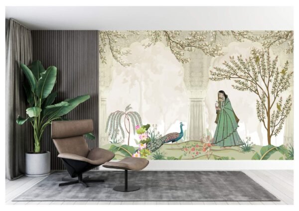 Indian Lady Mughal Traditional Wallpaper