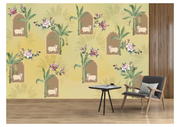 “Kamdhenu" Chevron Background Wallpaper