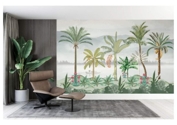 3D tropical wallpaper.