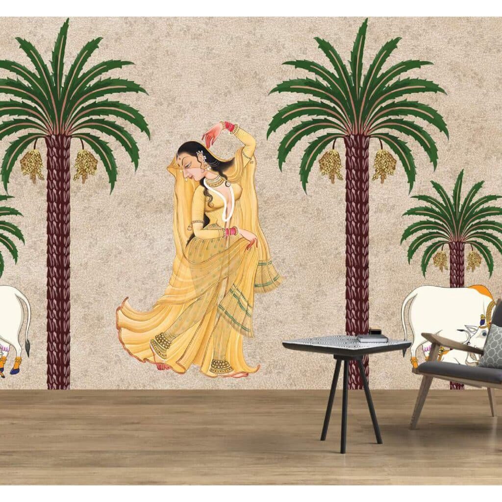 3D tropical wallpaper.