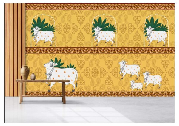 Pichwai Lotus Flower Wallpaper for Wall