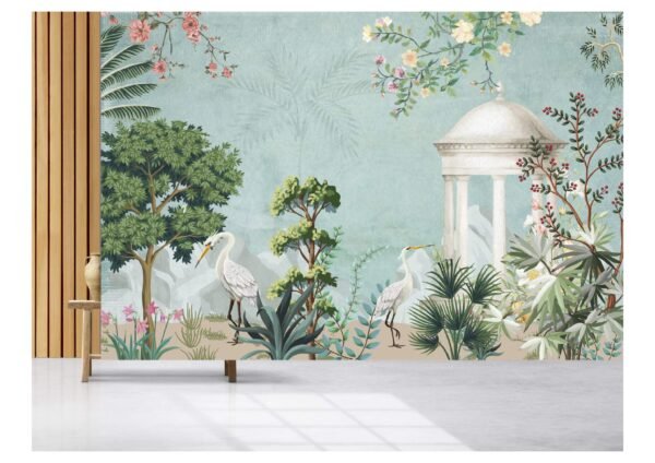Traditional Mughal Garden Arch Wallpaper Mural