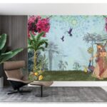 Traditional Mughal Garden Arch 3D Wallpaper Mural