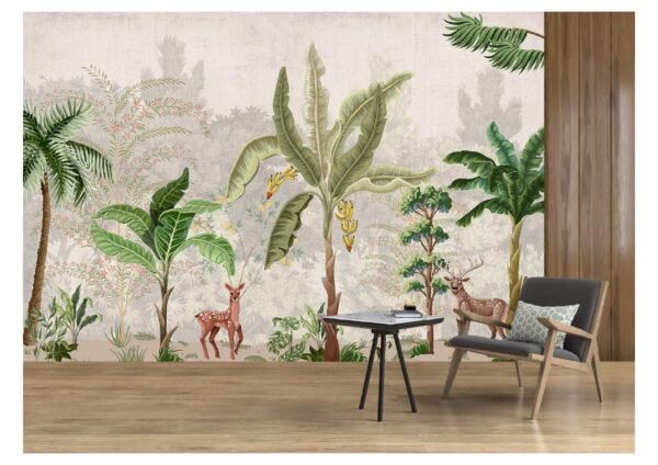 3D Tropical wallpaper for wall decor