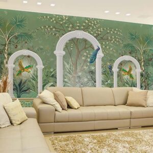 3D Roll Wallpaper Best piece 18 Aramya Chinoiserie Style Landscape Wallpaper