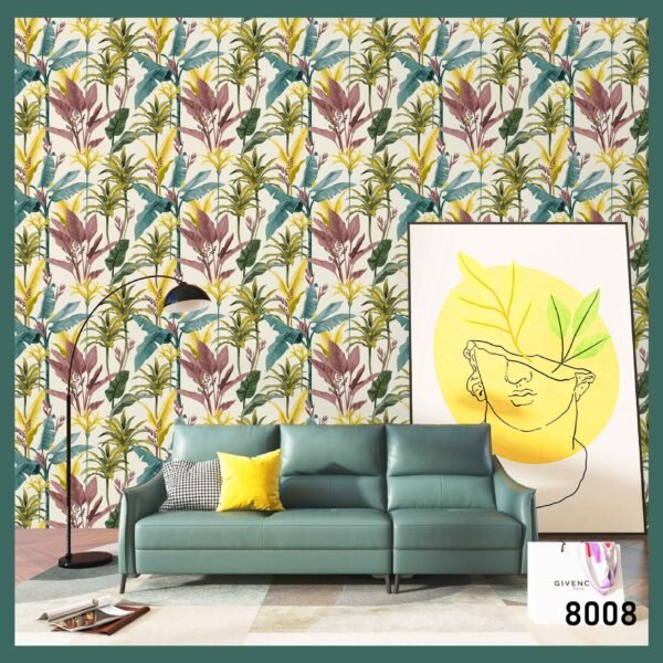 Banana Leaves Wallpaper matllic