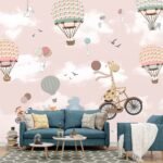 whimsical-giraffe-hot-air-balloon-nursery-wallpaper