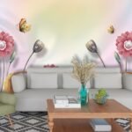 3D Decorative Flower Wallpaper for Living Room
