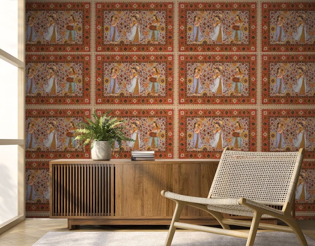 Indian Regal Resonance Living Room Wallpaper