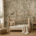 Jade Blossom Chinoiserie Wallpaper, Beige