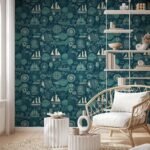Radiant Royal Residency Seamless Wallpaper for Living Room