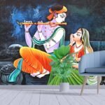Radha Krishna Wall Mural for Living Room wallpaper