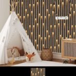 Louvers Roll wallpaper/ stripe wallpaper