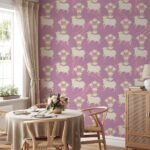 Sacred Pichwai Cow with Lotus Vastu Wallpaper M
