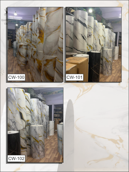 Grey Natural Marble Sheet Design | Waterproof PVC Wall Panel