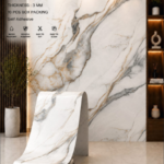 White Gold Crack Marble Design | Waterproof PVC Wall Panel