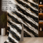 White Black Marble Vein Sheet | Modern 3D Wall Panel