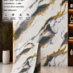 Black White Marble Stripe Design | Premium Self Adhesive Wall Sheet