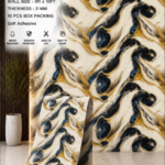Green Gold Marble Texture Sheet | Modern Self Adhesive Wallpaper