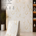 Home 234 White Gold Luxury Marble Wall Panel | 3D UV Marble Sheet