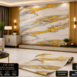 white Gold Abstract Marble Wallpaper | Luxury Wall Panel
