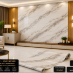 White Grey Marble Texture Wallpaper | Self Adhesive UV Marble Sheet