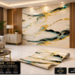 White Blue Luxury Marble Design | Waterproof Marble Wallpaper