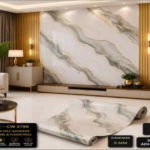 White Gold Luxury Marble Sheet | PVC Decorative Wall Panel