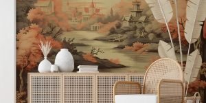 Beautiful-Vintage-Scenic-Wallpaper-in-Japandi-Style